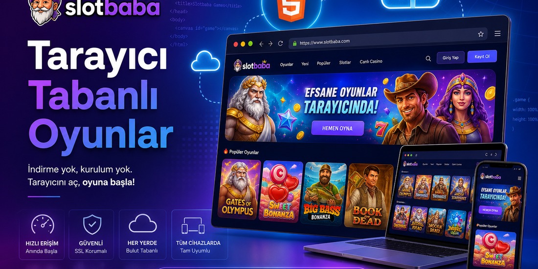 Tarayıcı tabanlı oyunlar kapak görseli, modern web teknolojileri
