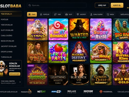 Slotbaba oyun seçim ekranı görseli
