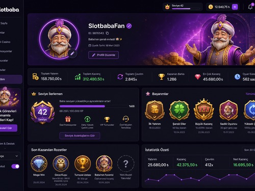 Slotbaba profil sayfası tasarımı