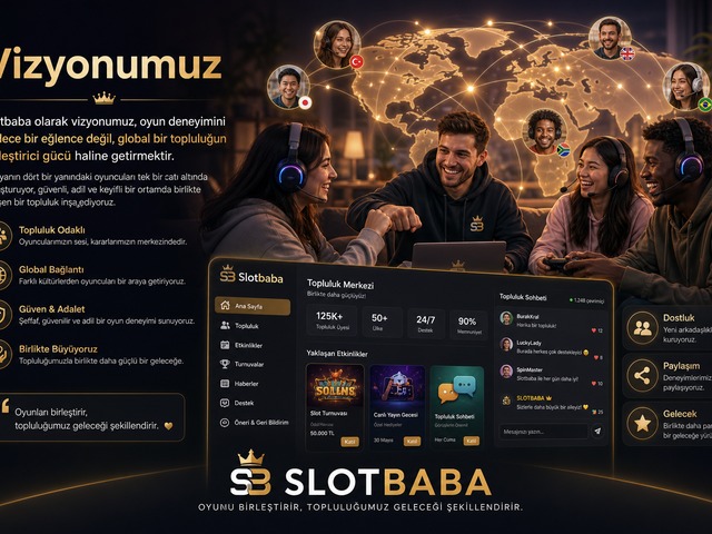 Slotbaba topluluk odaklı oyun vizyonu görseli