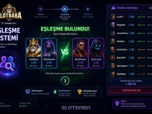 Slotbaba gerçek zamanlı multiplayer eşleşme görseli